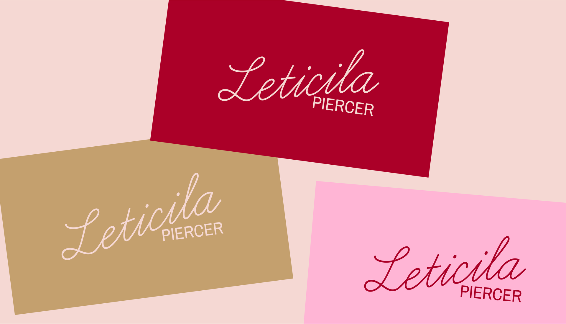 Logo Leticila Piercer — variações de cor